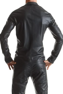 Regnes Fetish Planet - Mesh-Wetlook Jacke schwarz
