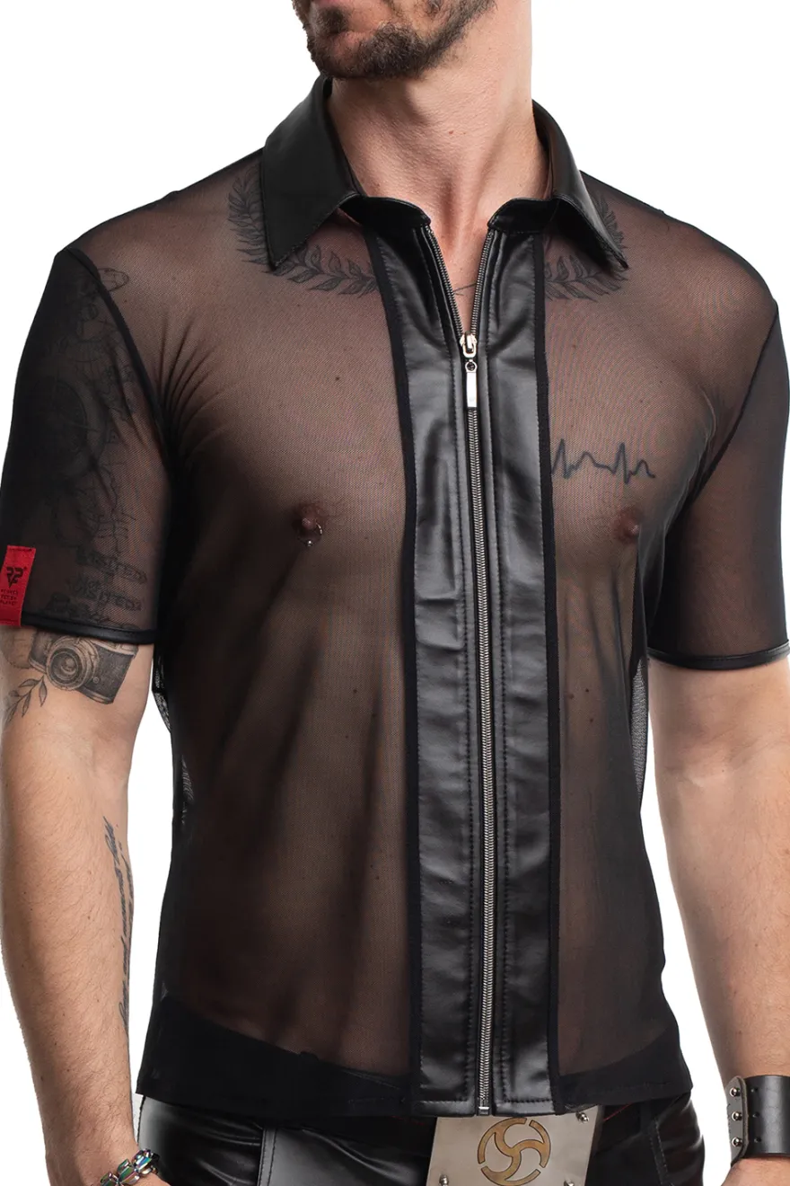 Regnes Fetish Planet - Polo Shirt mit Reißverschluss