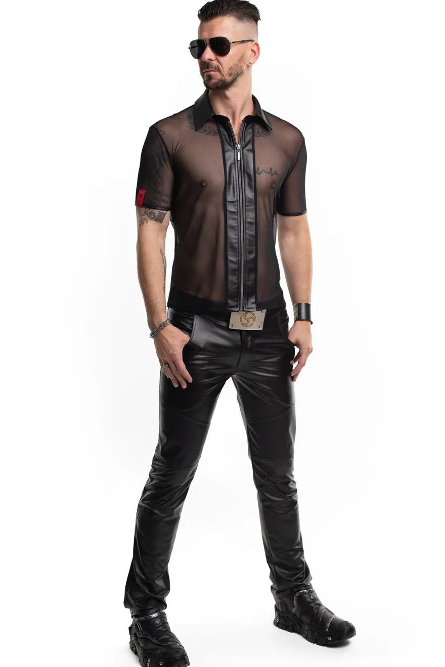 Regnes Fetish Planet - Polo Shirt mit Reißverschluss