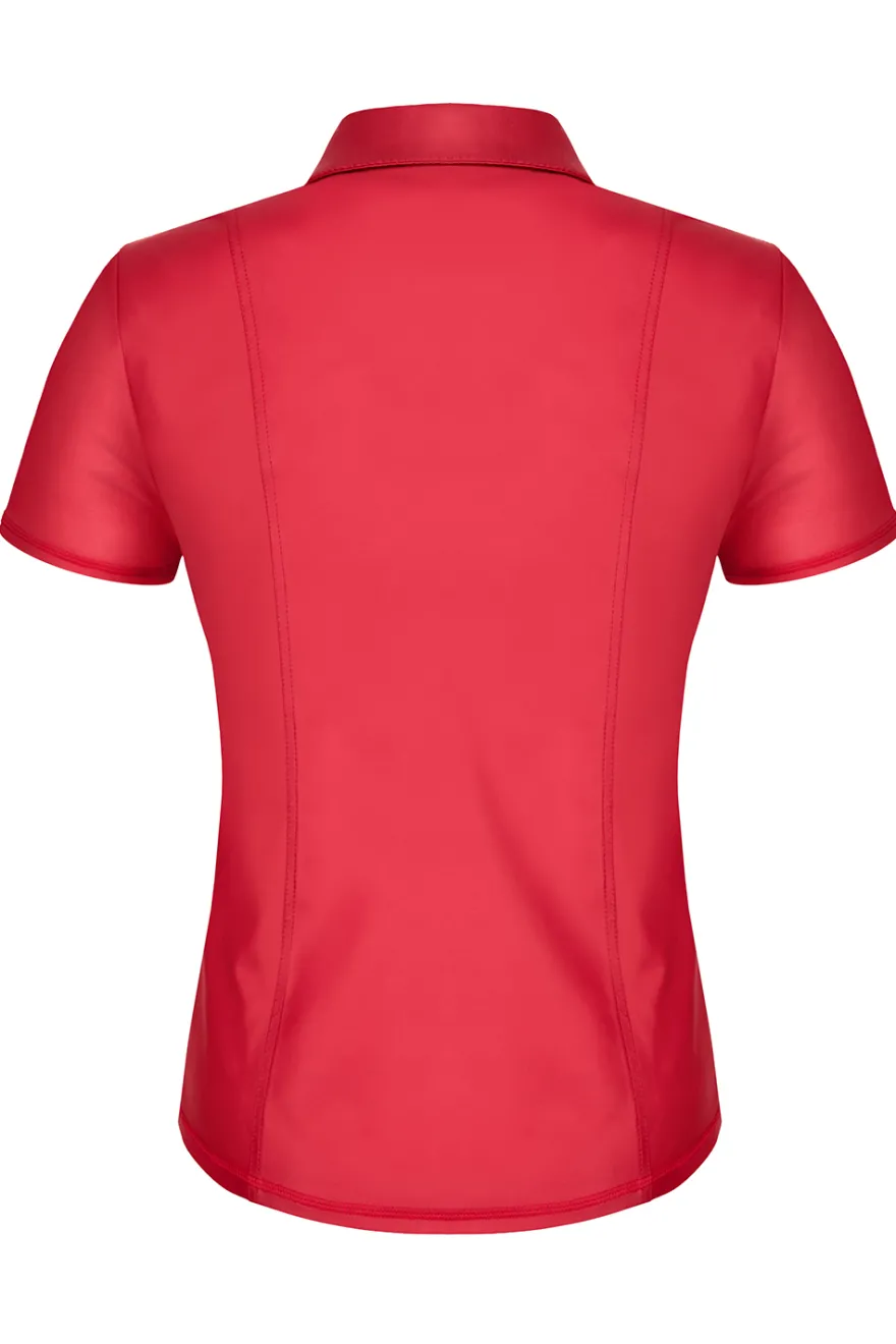Regnes Fetish Planet - Polo Shirt im Wetlook