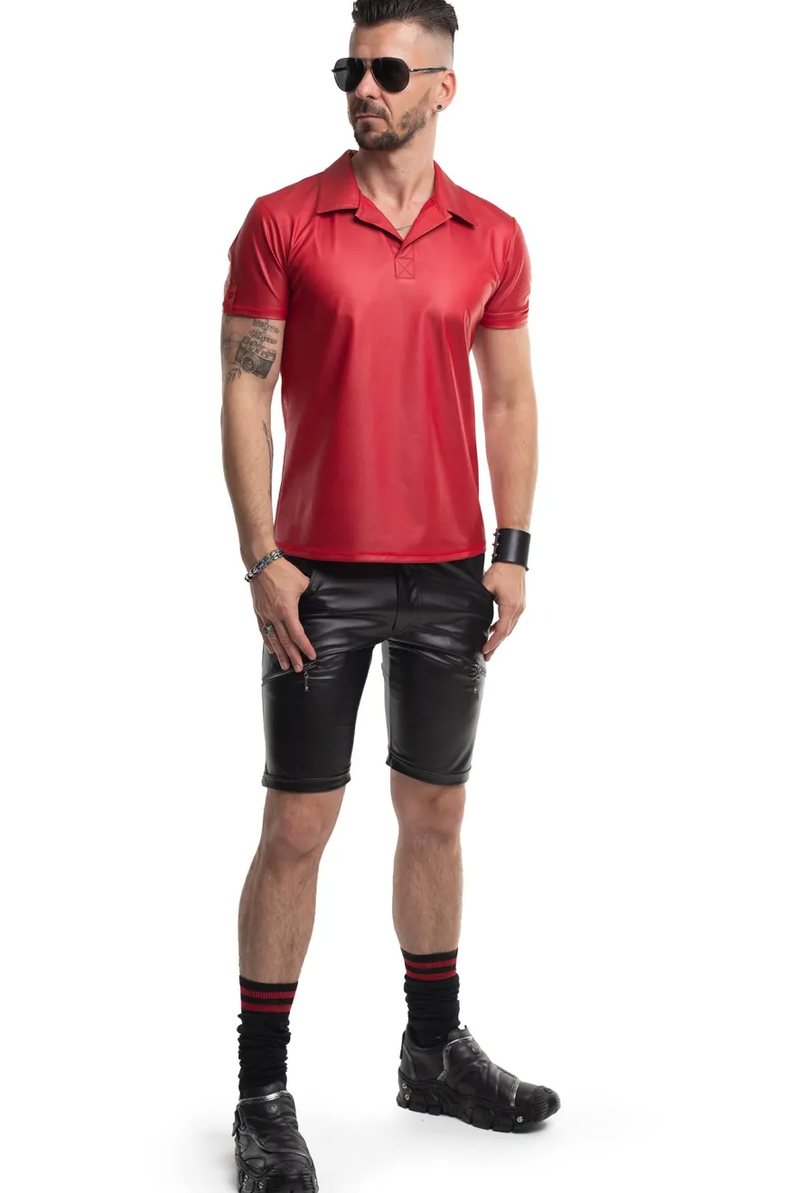 Regnes Fetish Planet - Polo Shirt im Wetlook