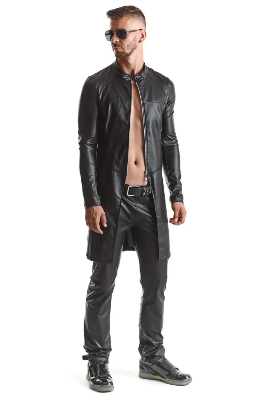 Regnes Fetish Planet - Wetlook Herren Mantel schwarz