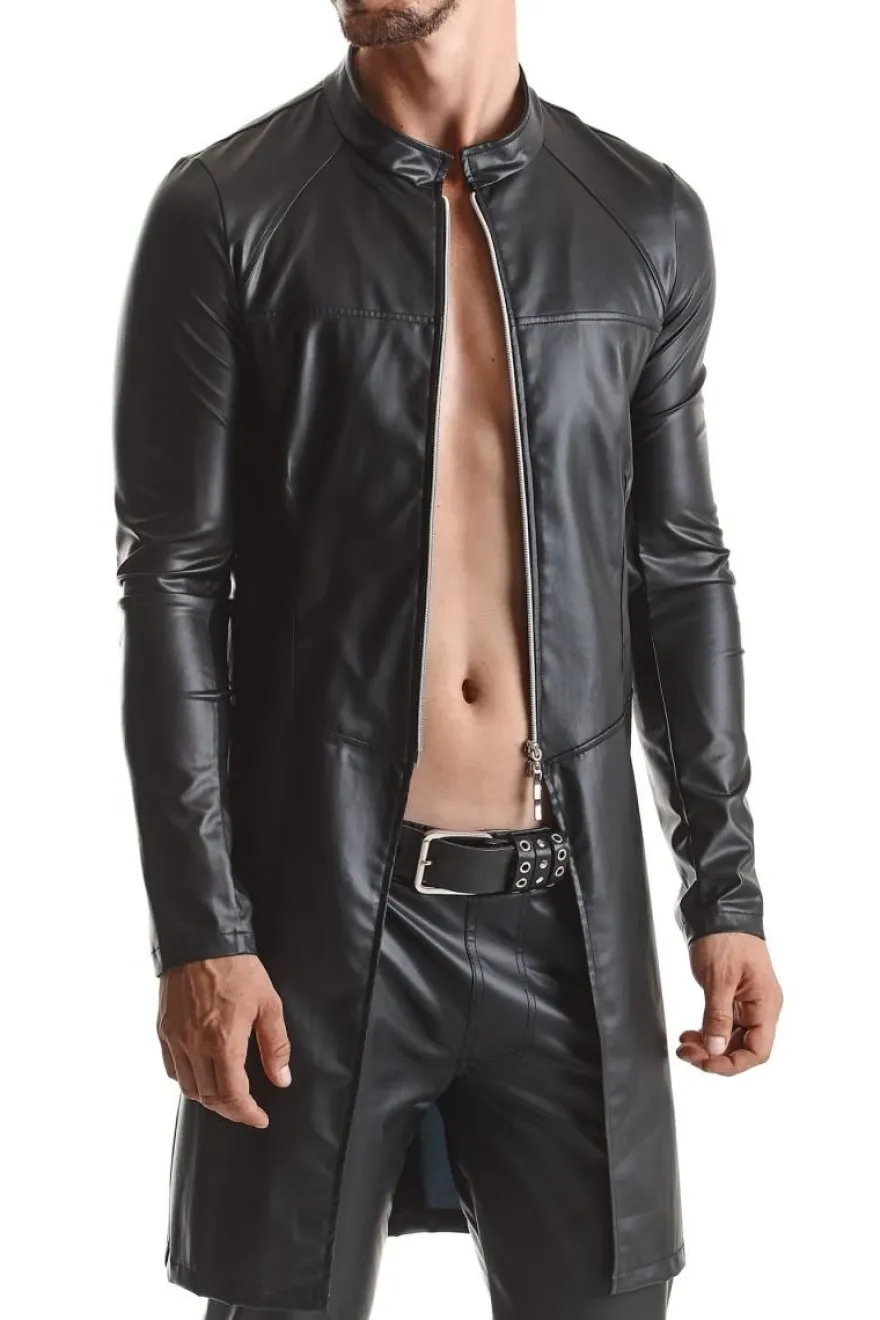 Regnes Fetish Planet - Wetlook Herren Mantel schwarz