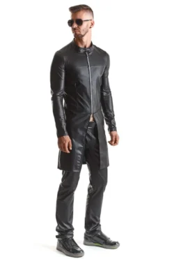 Regnes Fetish Planet - Wetlook Herren Mantel schwarz