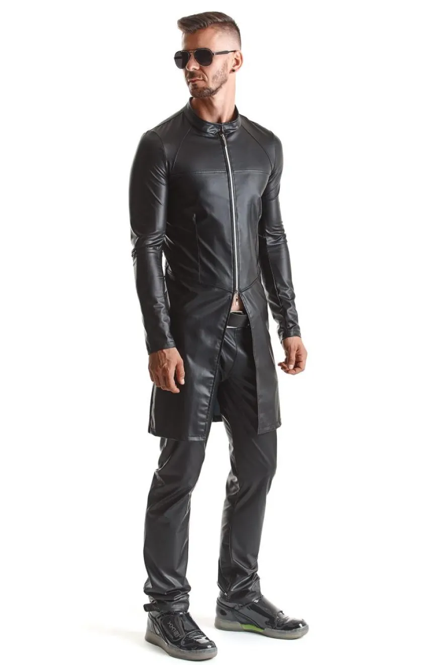 Regnes Fetish Planet - Wetlook Herren Mantel schwarz