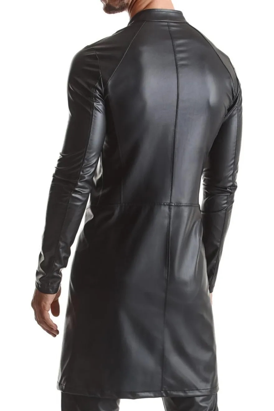 Regnes Fetish Planet - Wetlook Herren Mantel schwarz