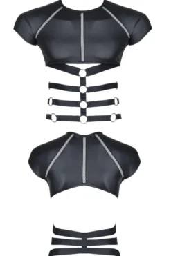 Regnes Fetish Planet - Wetlook Shirt mit Body-Harness