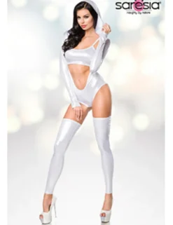 Saresia - Body-Set im Metallic-Look, 4-teilig
