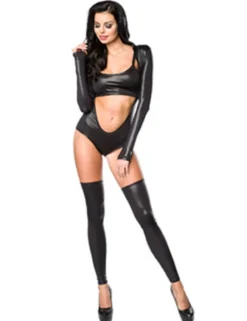 Saresia - Body-Set im Metallic-Style, 4-teilig