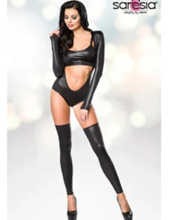 Saresia - Body-Set im Metallic-Style, 4-teilig