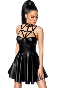 Saresia-Harness-Wetlook-Kleid 18266 schwarz