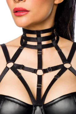 Saresia-Harness-Wetlook-Kleid 18266 schwarz