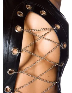 Saresia - Wetlook-Overall mit Cutouts
