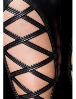 Saresia - Wetlook-Set mit Body und Chiffonrock