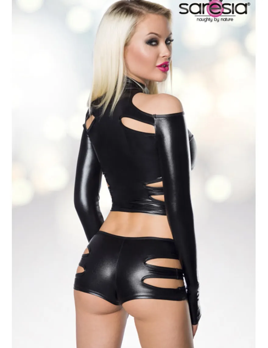 SARESIA - Wetlook-Set schwarz