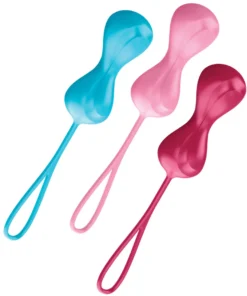 SATISFYER - Balls Training Set Double medium turquoise-red-pink