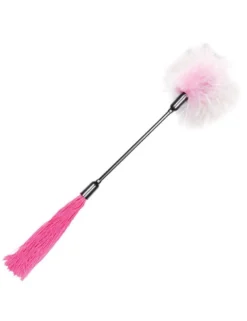 Sex & Mischief - 2 in 1 - Feder Kitzler und Fransenpeitsche in pink