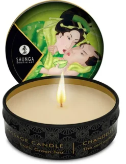Shunga - Massage Kerze - Grüner Tee , ALS SET, 6 X 30 ML