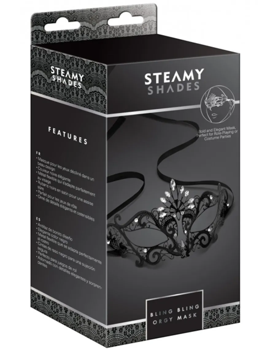 Steamy Shades - Augenmaske aus Metall mit Strass
