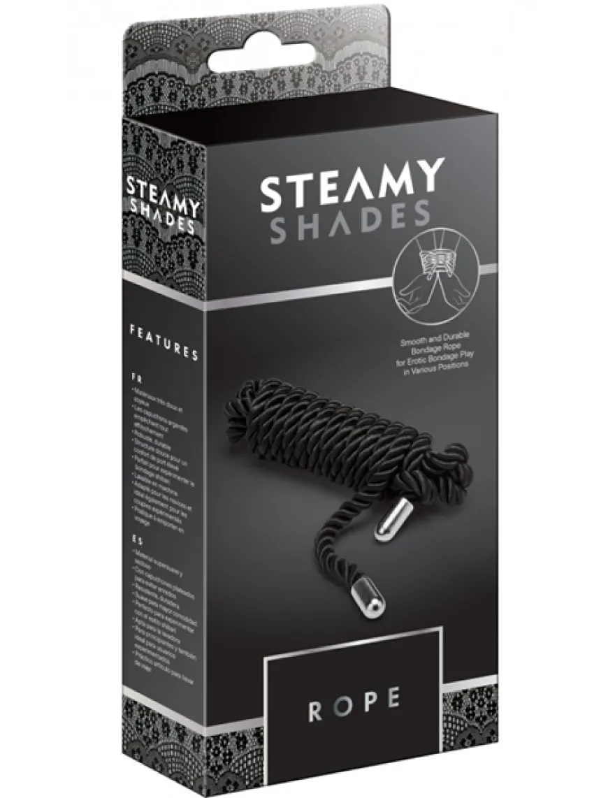 Steamy Shades - Bondage Seil mit Metallkappen