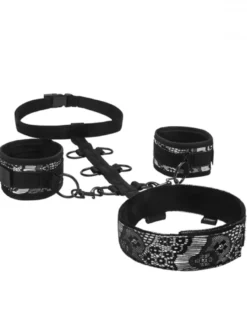 Steamy Shades - Fesselsystem - Halsband mit Manschetten und Hüftgurt