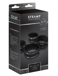 Steamy Shades - Hand- Fußfesseln mit Spitzen-Details