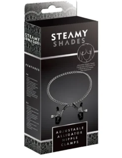 Steamy Shades - Nippelklemmen "Alligator" mit Kette