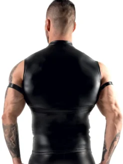 Svenjoyment - Bondage Top Wetlook schwarz