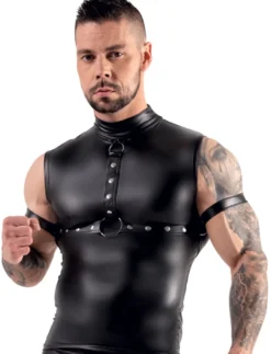 Svenjoyment - Bondage Top Wetlook schwarz