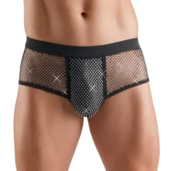 Svenjoyment - Glitzer Pants mit Netzeinsätze