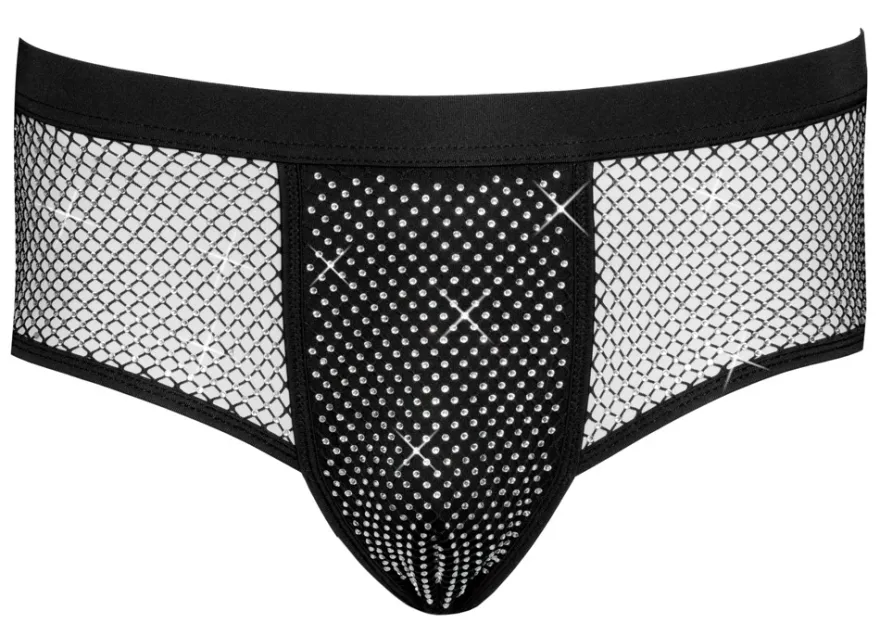 Svenjoyment - Glitzer Pants mit Netzeinsätze