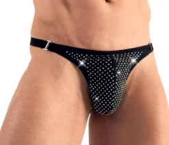 Svenjoyment - Glitzer String schwarz