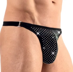 Svenjoyment - Glitzer String schwarz