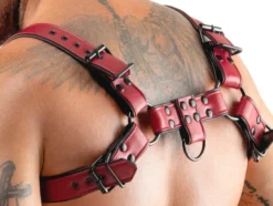 Svenjoyment - Harness aus Kunstleder rot