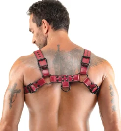 Svenjoyment - Harness aus Kunstleder rot