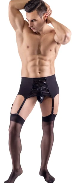 Svenjoyment - Herren Strapsgürtel mit edler Spitz