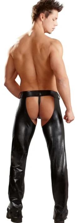 Svenjoyment - Lederimitat Herren Chaps schwarz