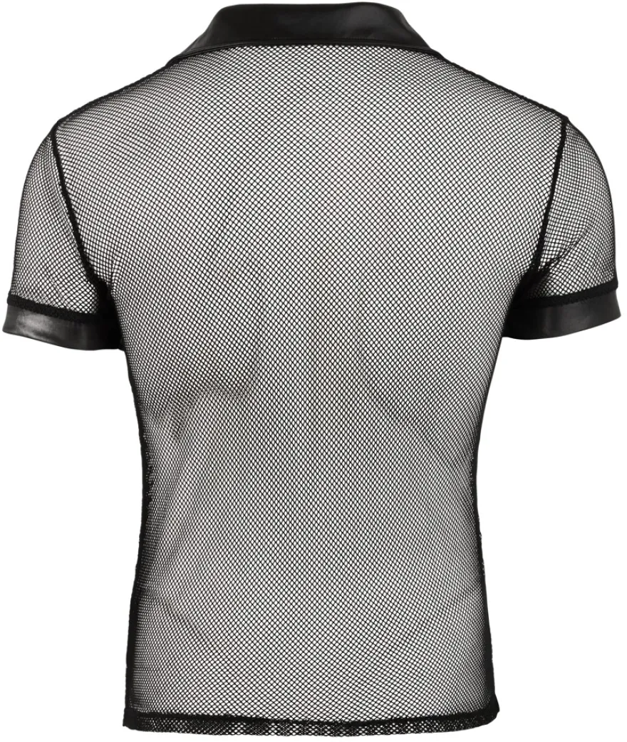 Svenjoyment - Netz-Shirt in schwarz