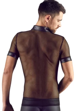 Svenjoyment - Netz-Shirt in schwarz