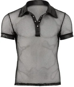 Svenjoyment - Netz-Shirt in schwarz