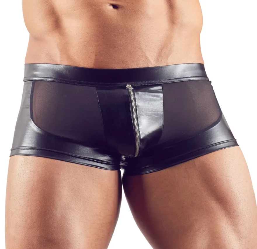 Svenjoyment - Powernet Pants mit Wetlook & Reißverschluss