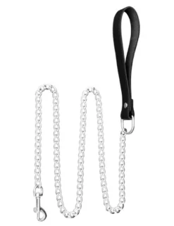 XXdreamSToys - Kettenleine mit Lederhandlauf schwarz