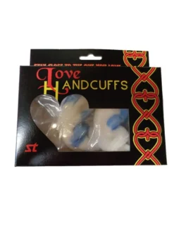 XXdreamSToys - Liebes - Handschellen mit Plüsch blau - weiß