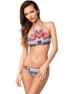 Zugeschnürt Shop - Trend Bikini mit Grafik-Print